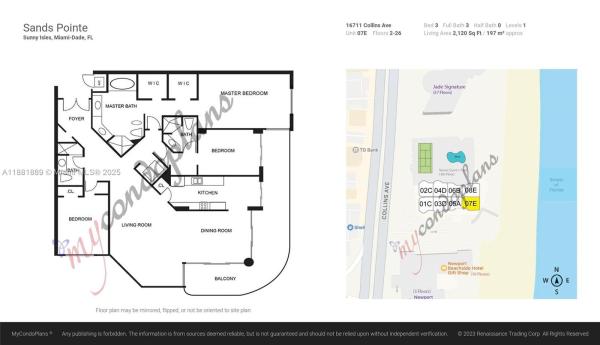 16711 COLLINS AVE #2007, SUNNY ISLES BEACH, FL 33160